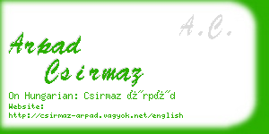 arpad csirmaz business card